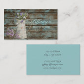 rustikales Land des grauen blauen Lavendels der Visitenkarte (Vorne/Hinten)