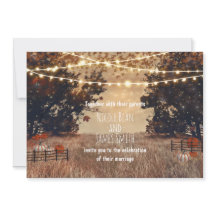 Rustikales Land Feld Herbst Einladungen Hochzeiten