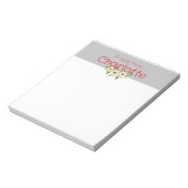 Rustikales Land floralfarbenes Aquarell grau Notizblock (Rotiert)