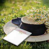 Rustikales Land floralfarbenes Aquarell grau Notizblock