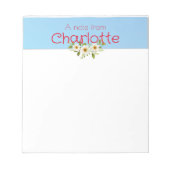 Rustikales Land floralfarbenes Aquarell Notizblock (Vorderseite)