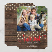 Rustikales Land frohe Weihnachten Foto (Vorne/Hinten)