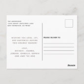 Rustikales Land frohe Weihnachten Kariertes Foto Postkarte (Rückseite)