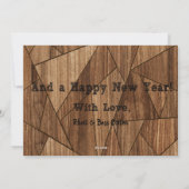 Rustikales Land frohe Weihnachten und glückliches (Rückseite)