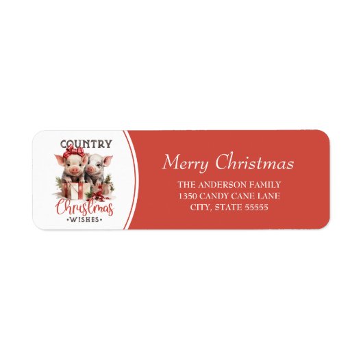 Rustikales Land frohe Weihnachten wünscht Niedlich (Vorne)