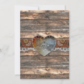 Rustikales Land für Hochzeiten Einladung (Rückseite)