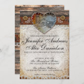 Rustikales Land für Hochzeiten Einladung (Vorne/Hinten)