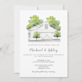 Rustikales Land für Hochzeiten Einladung