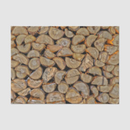 Rustikales Land gehacktes Feuerholz Seidenpapier