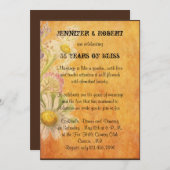 Rustikales Land gestrichen Holz Daisies Jahrestag Einladung (Vorne/Hinten)