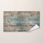 Rustikales Land getragen blaues Holzzaun Handtuch Badhandtuch Set (Handtuch)