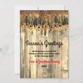 Rustikales Land Gold Glitzer Tropfen Weihnachten (Vorderseite)