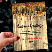 Rustikales Land Gold Glitzer Tropfen Weihnachten