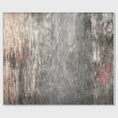 Rustikales Land Grau Beige Textur Holzkörner Geschenkpapier (Flach)