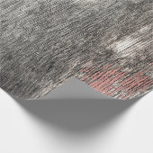 Rustikales Land Grau Beige Textur Holzkörner Geschenkpapier (Ecke)