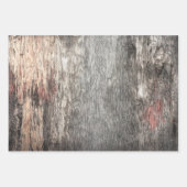 Rustikales Land Grau Beige Textur Holzkörner Geschenkpapier Set (Vorderseite)