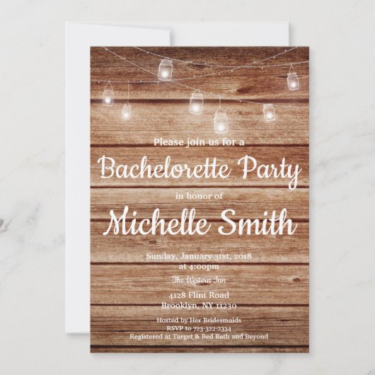 Rustikales Land-hängender Einladung (Vorderseite)