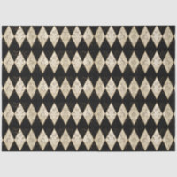 Rustikales Land Harlequin Black und Tan Decoupage