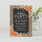 Rustikales Land Herbst Geburtstagspartei Einladung (Stehend Vorderseite)