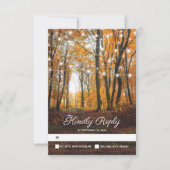 Rustikales Land Herbst Herbst Land Hochzeit RSVP (Vorderseite)