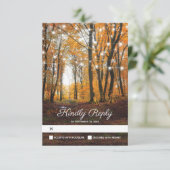 Rustikales Land Herbst Herbst Land Hochzeit RSVP (Stehend Vorderseite)