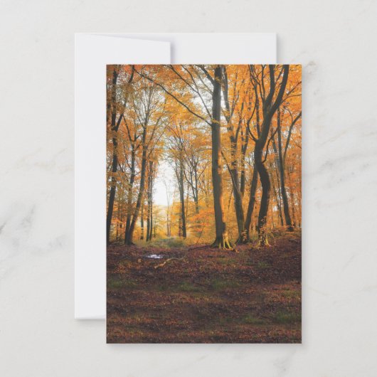 Rustikales Land Herbst Herbst Land Hochzeit RSVP (Rückseite)