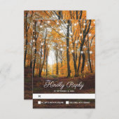 Rustikales Land Herbst Herbst Land Hochzeit RSVP (Vorne/Hinten)