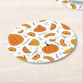 Rustikales Land Herbst Pumpen Runder Pappuntersetzer (Angewinkelt)