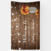 Rustikales Land Herbstbeleuchtung stürzen Hochzeit Banner (Vertikal)