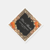 Rustikales Land Herbstlichter Hochzeiten Serviette (Ecke)