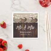 Rustikales Land Herr und Frau Wedding Napkins Serviette (Beispiel)