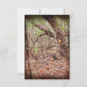 Rustikales Land Hirschjäger Hochzeit RSVP Karte (Rückseite)