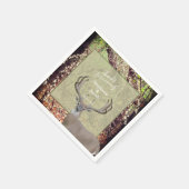 Rustikales Land Hirschjäger Hochzeitspapier Serviette (Ecke)