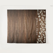 Rustikales Land Hochzeit Backdrop Foto Booth Light Wandteppich (Vorderseite (Horizontal))