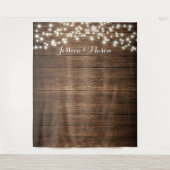 Rustikales Land Hochzeit Backdrop Foto Booth Light Wandteppich (Vorderseite)