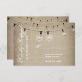 Rustikales Land Hochzeitskarten RSVP Karte (Vorne/Hinten)