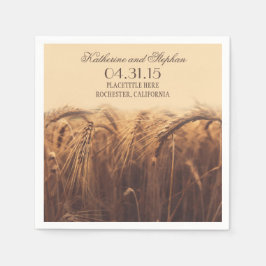 rustikales Land Hochzeitspapiere Servietten - brau