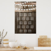 Rustikales Land Hochzeitstabelle Poster (Küche)