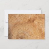 Rustikales Land Holz Doppelherzen Hochzeit RSVP Karte (Rückseite)