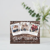 Rustikales Land Holz Frohe Weihnachten 3 Foto (Stehend Vorderseite)