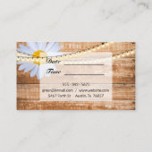 Rustikales Land Holz Haar Styllische Lichter Vinta Visitenkarte (Rückseite)