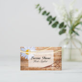 Rustikales Land Holz Haar Styllische Lichter Vinta Visitenkarte (Stehend Vorderseite)