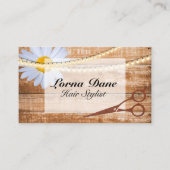 Rustikales Land Holz Haar Styllische Lichter Vinta Visitenkarte (Vorderseite)