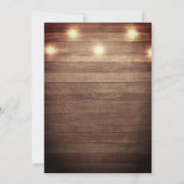 Rustikales Land Holz hängende Lanterns Hochzeit Einladung (Rückseite)