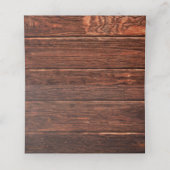 Rustikales Land Holz Mason Jar String Lights Tree Platzkarte (Innenseite Aufgefaltet)