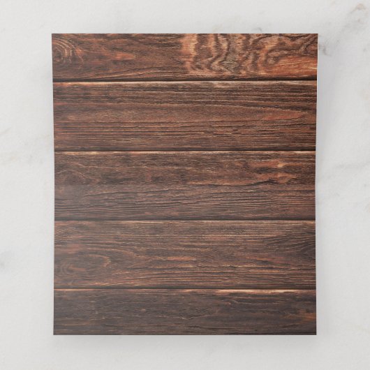 Rustikales Land Holz Mason Jar String Lights Tree Platzkarte (Innenseite Aufgefaltet)