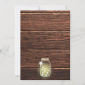 Rustikales Land Holz Mason Lights Probe Abendessen Einladung (Rückseite)