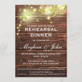 Rustikales Land Holz Mason Lights Probe Abendessen Einladung