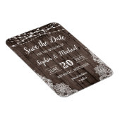 Rustikales Land Holz Spitze retten Daten Magnet (Rechte Seite)