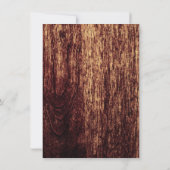 Rustikales Land Holz Spitzen Hochzeit Einladungen (Rückseite)